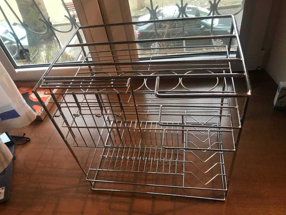 Стеллаж - сушилка для посуды (хромированная)