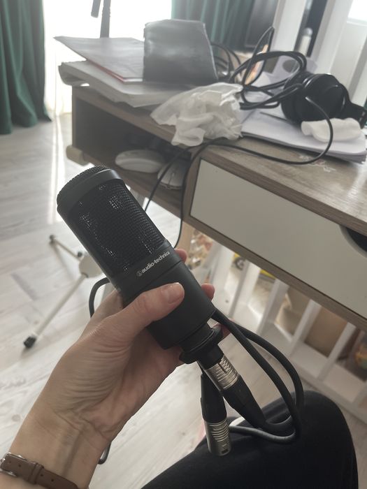 Microfon studio Audio Technica AT2020 + Adam Hall 4star mic xlr 2.5m