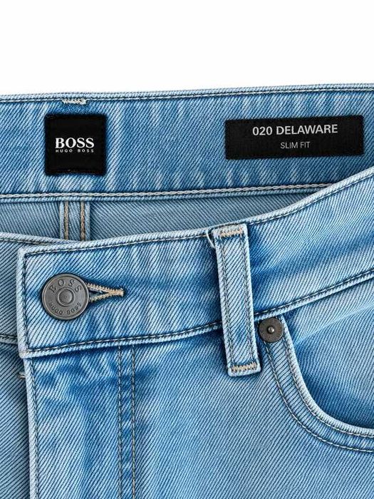 Blugi BOSS Hugo Boss 020 Delaware Slim Fit, denim albastru deschis – Mărimea XL