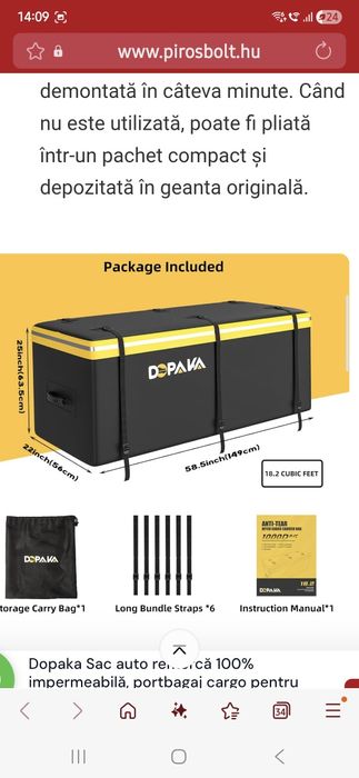 Geanta remorca, bena, bagaje