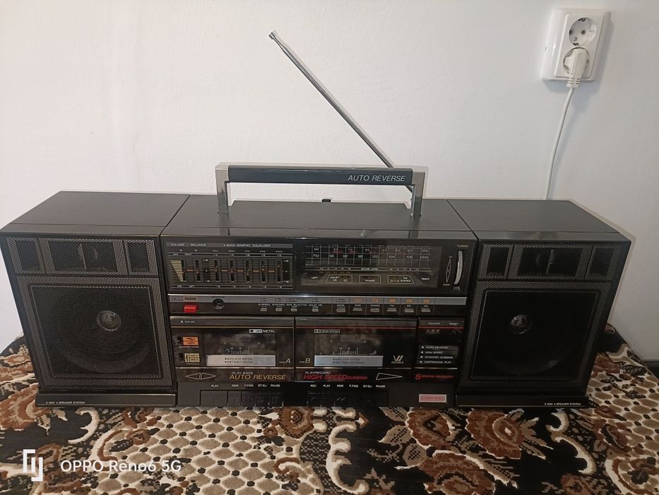 Radio dublu casetofon portabil Loren-sebo