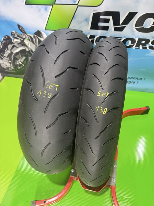 Set Anvelope Moto 120 70 17 si 180 55 17 Bridgestone BT016pro Set138