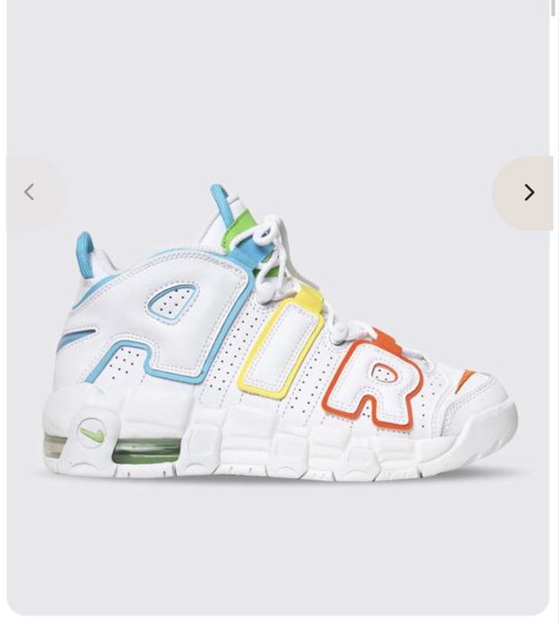 Маратонки, кецове, сникърси Nike air uptempo бяло, синьо, зелено