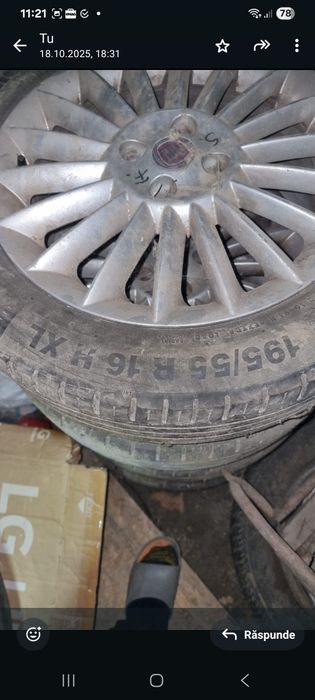 4 buc  jante plus anvelope de fiat ,in stare f buna