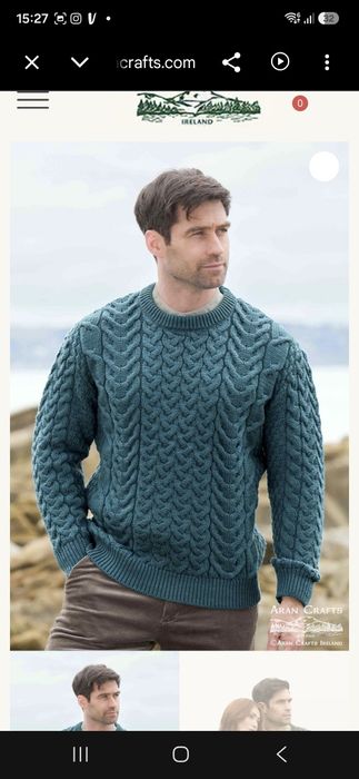 Pulovere lana merinos unisex noi Aran craft irlanda