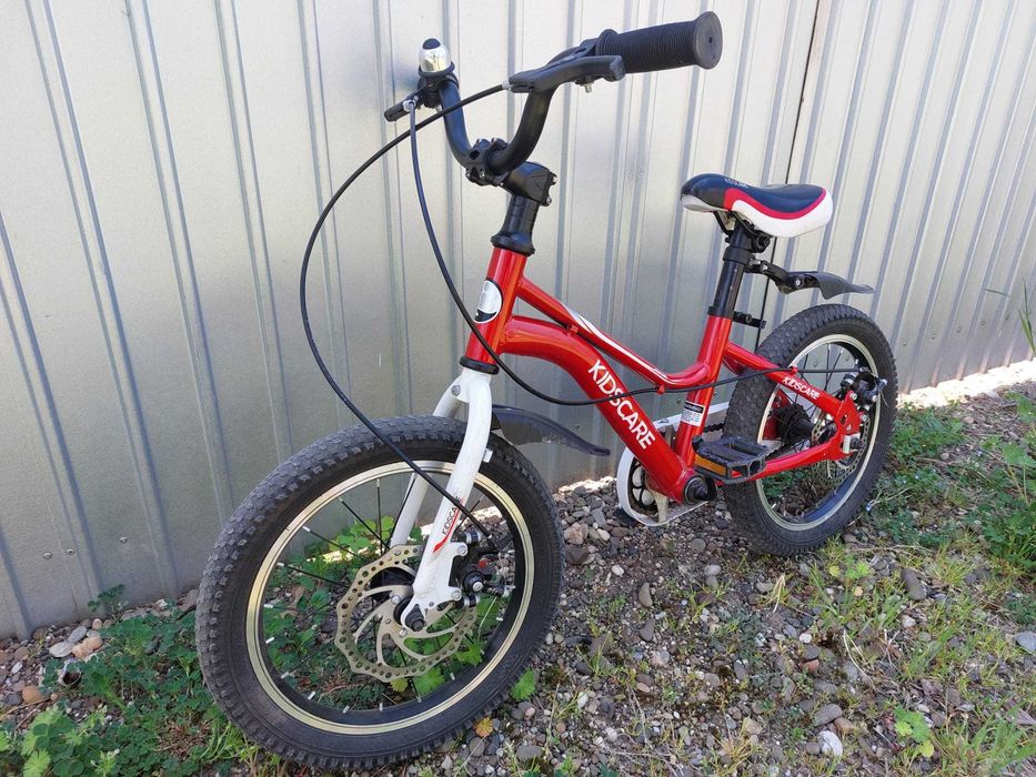 Bicicleta pentru copii 5-8 ani KidsCare, roti 16 inch (40cm), frane pe disc