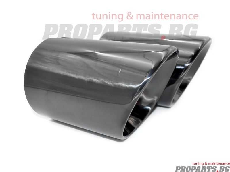 Хромиран черен ауспухов накрайник