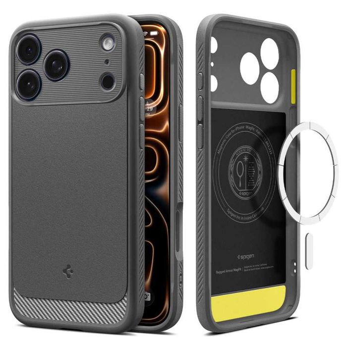 Хибриден кейс Spigen Rugged Armor MagSafe за iPhone 17 Pro