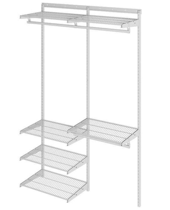 Икономични модулни гардеробни системи НАЛИЧНИ-бял метал-60/120/180см.