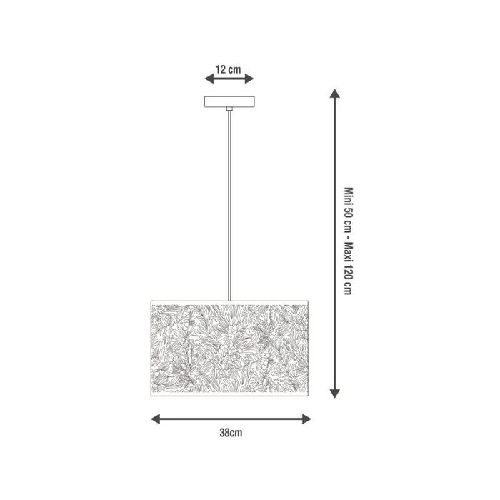 Pendul Frella, 1 x E27, alb