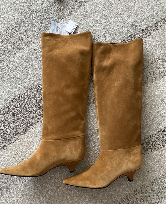 Cizme Zara din piele, noi