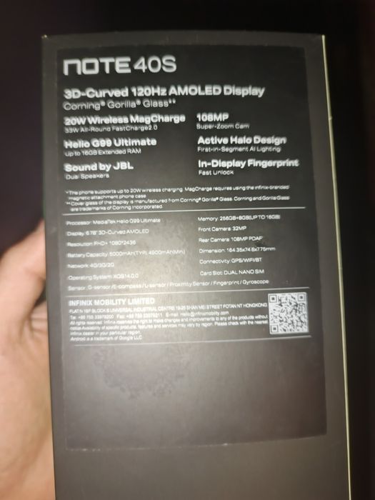 Infinix note 40 s holati yaxshi