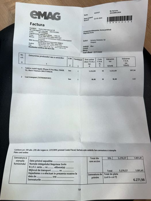 Iphone 15 pro max 256 defect