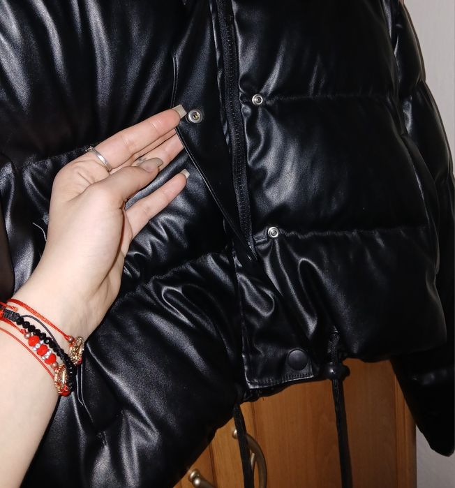 Geacă neagră din piele