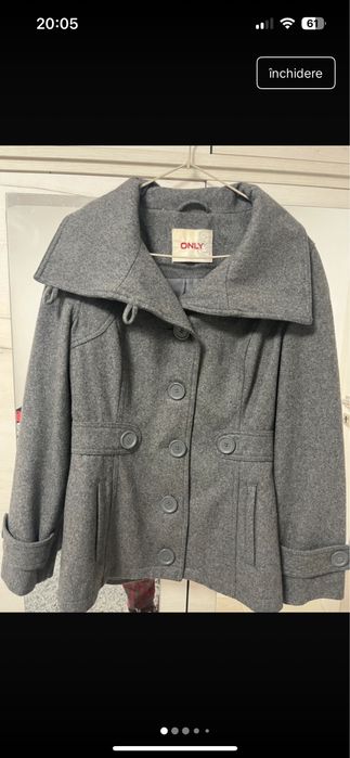 Palton din lana naturala only