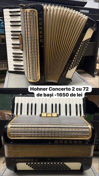 Acordeon acordeoane Hohner Concerto 2 cu 72 de basi