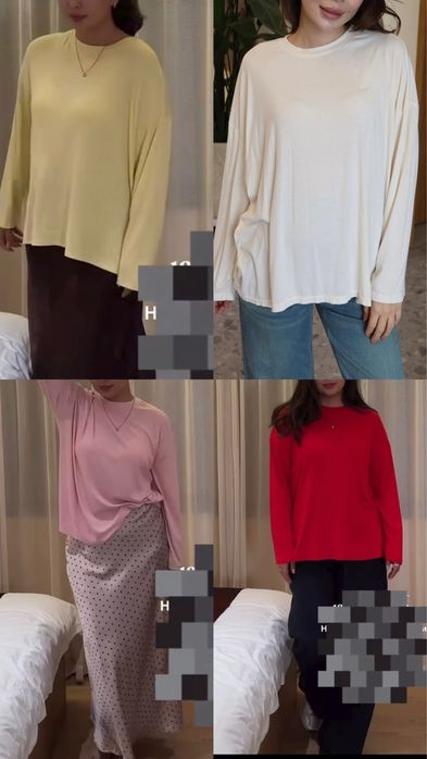 Massimo Dutti лонгсливы оверсайз 44-54