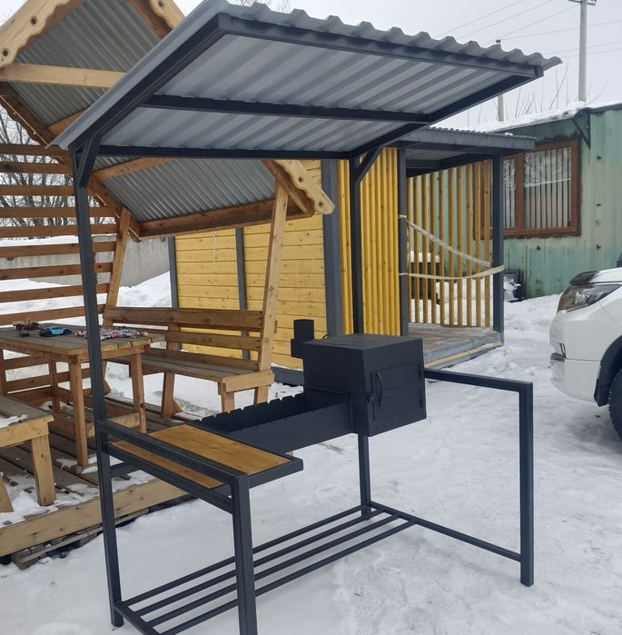 Мангал с печкой под казан