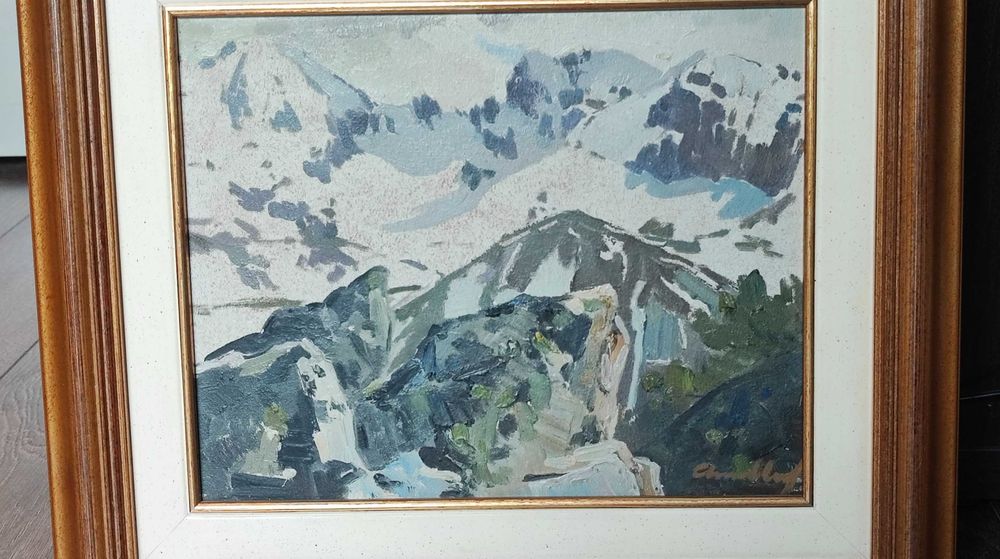 Картина  Витоша през Зимата (масл. бои) Атанас Михов