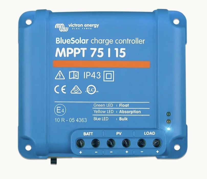 Regulator Solar Victron Energy BlueSolar MPPT 75 10 Calitate Premium Fotovoltaic Controler Incarcare Baterie Panou Box 4 Bucati