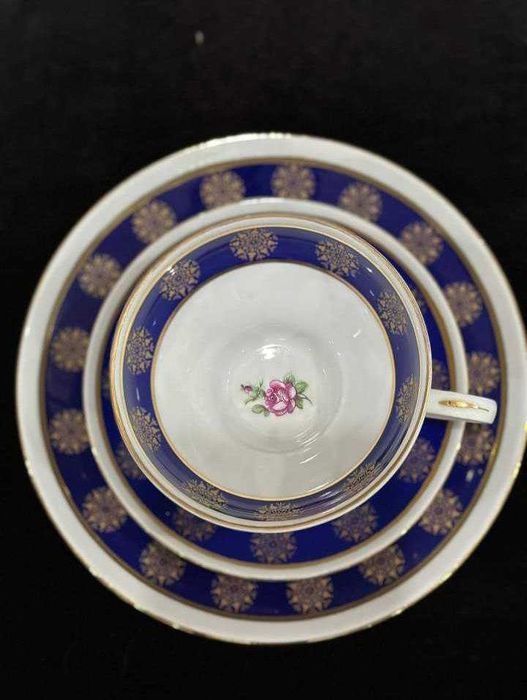 Чайные фарфоровые, немецкие старинные ТРИО.