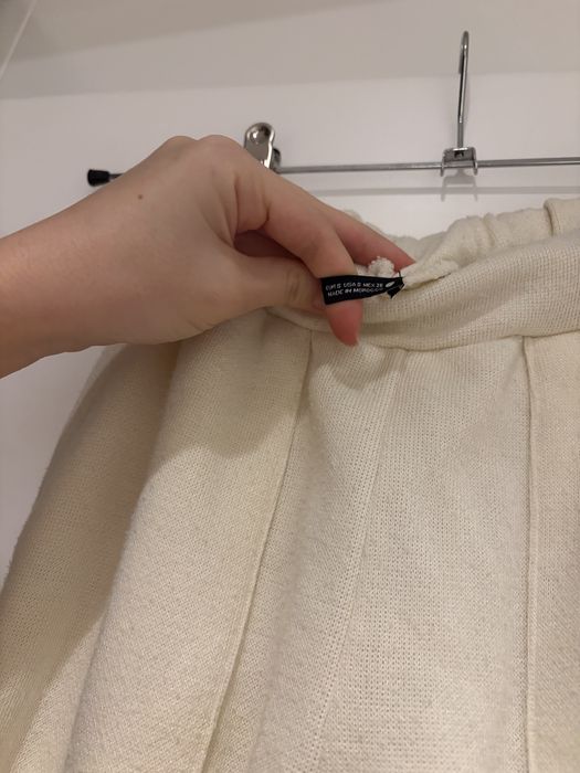 Бял спортен плетен компелкт Zara, размер С