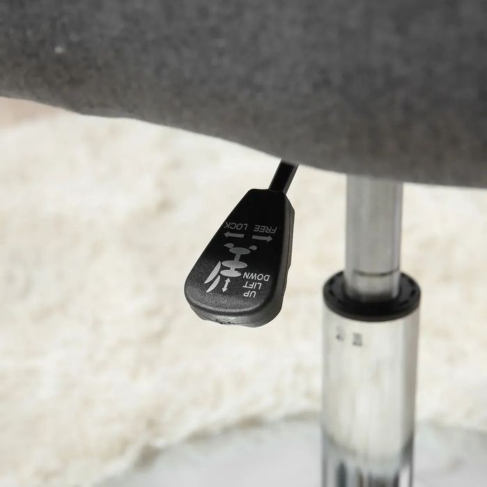 Въртящ се стол HOMCOM, Офис стол с регулируема височина,