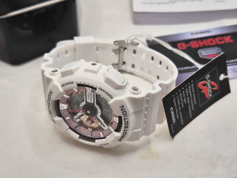 Ceas Sport Casio g shock Ga110mp - White-Pink  .Nou, Garantie 2 ani