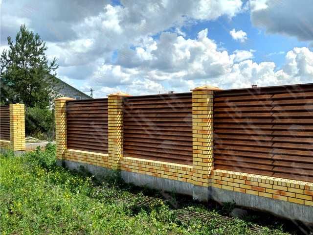 Забор жалюзи металлический