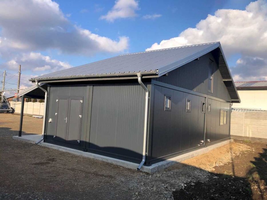 Casa Modulara, Garaje Auto, Containere din panou sandwich termoizolant