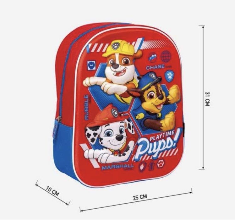 3D раница Пепа, ПЕС Патрул , Peppa pig, Paw Patrol, детска градина, Cerda