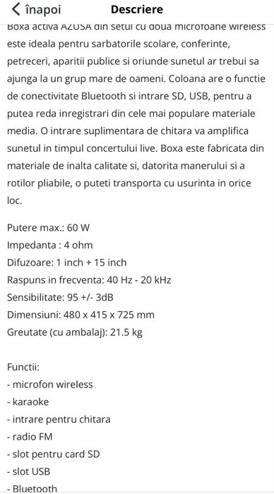 Boxa portabila Azusa