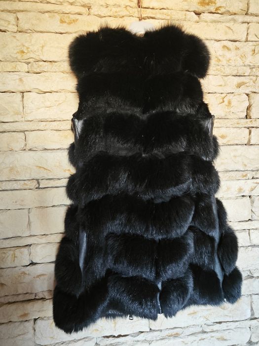 Елек естествен косъм и естествена кожа