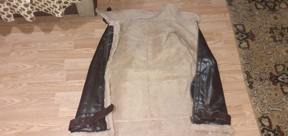 Geaca piele inblanita masura L