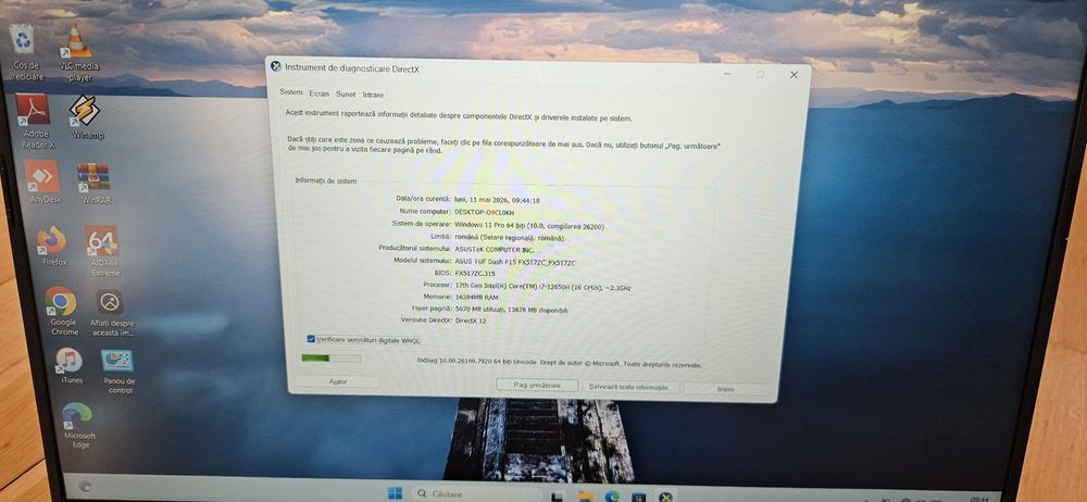 Asus tuf 15 gaming i7 gen12 impecabil