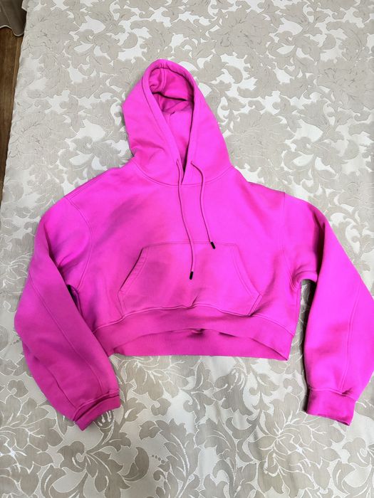 Худи укороченное женское на флисе