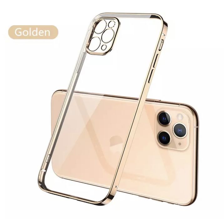 Husa Luxury Margine Colorata Spate Clar - Iphone 12/13/14 PRO MAX