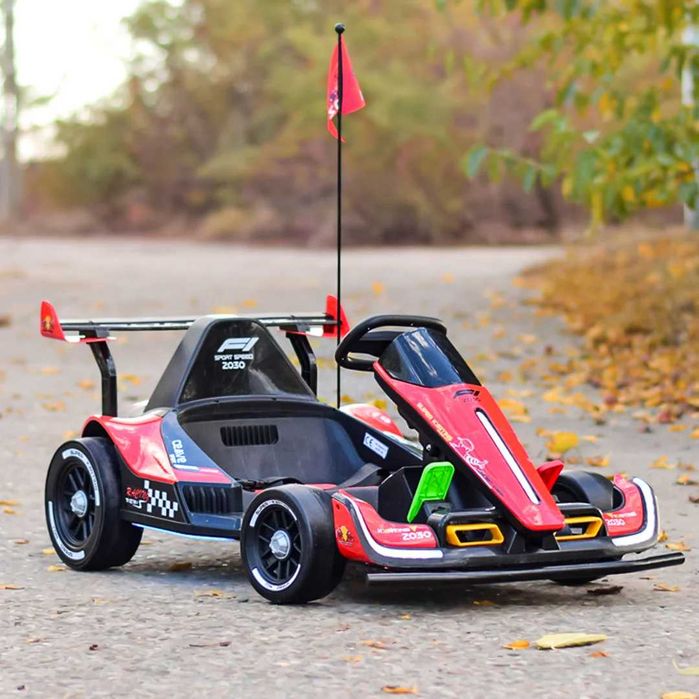 Kart electric pentru copil 3-11 ani, Racing F1 2x 45W 12V cu RC RED