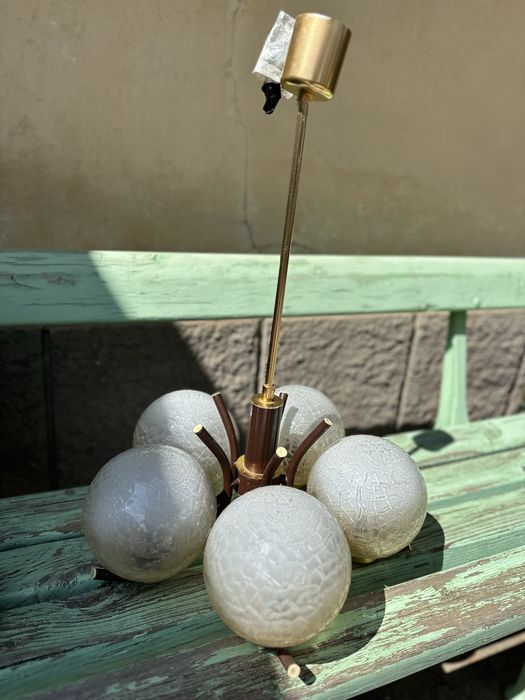 Винтидж полилей от метал и стъкло