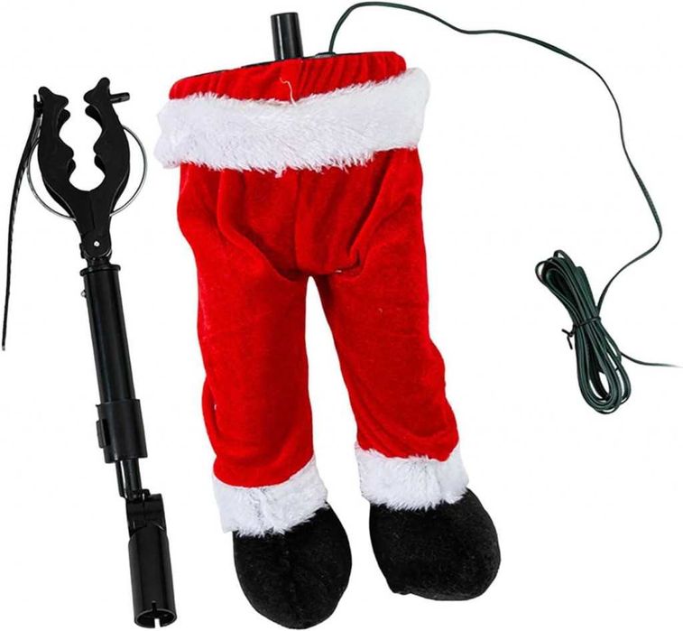 Заклещеният Дядо Коледа – Анимирани крака за вашето коледно дърво