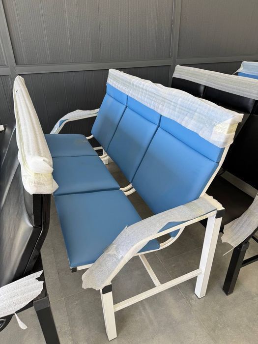 Скамейка для зала ожидания/аэропорта - металл, новое производство