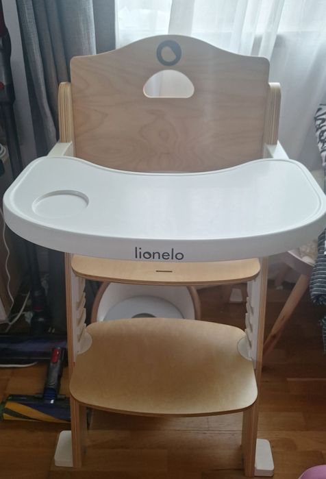 Scaun de masa Lionelo,3 in 1, din lemn, 6 luni-12 ani