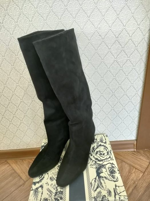 Сапоги замшевые