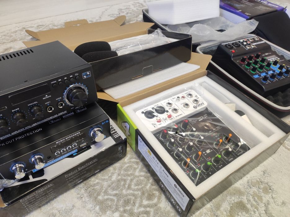 Mixer pasiv cu reglaje fine de instrumente și voce și mixere noi. Usb