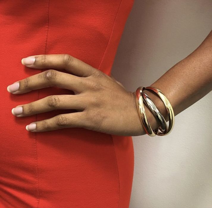 Позлатена  гривна Trinity de Cartier   750/18К