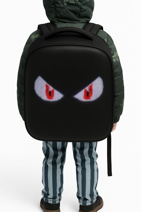 Смарт LED раница Wi-fi приложение Pixel ученическа, лед , мото мотор