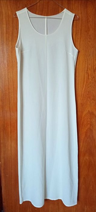 Лятна рокля с туника от изкуствена коприна M/L размер