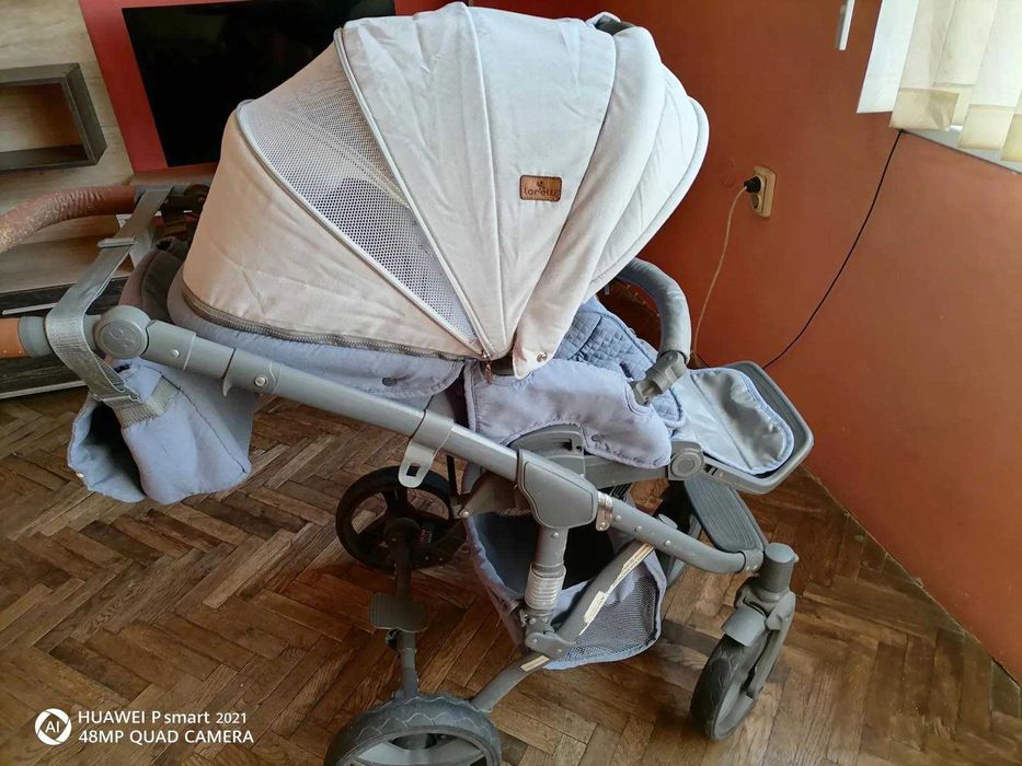 Lorelli - Детска количка Rimini  3 в 1 + Чанта Grey Rhombs