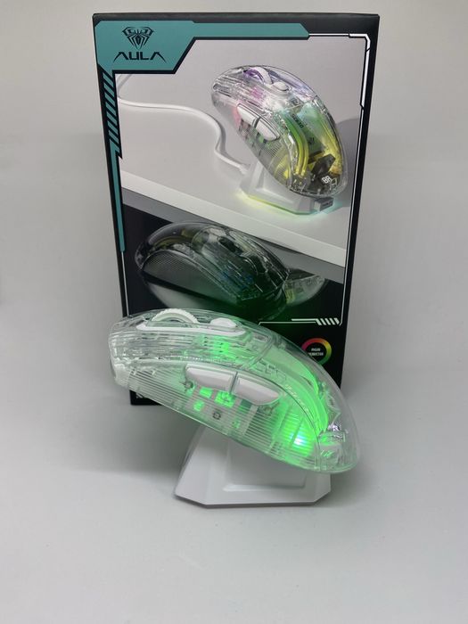 Mouse Gaming Wireless AULA SC630 Pro RGB cu stație de încărcare – Nou