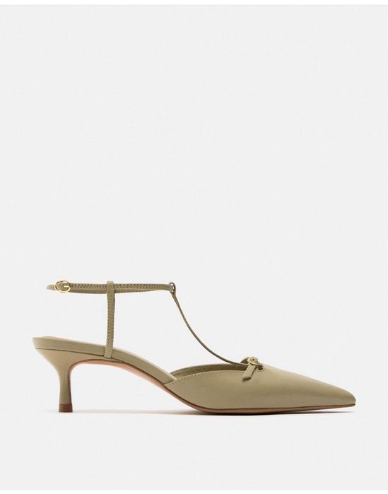 Pantofi Zara piele naturala decupat spate 37